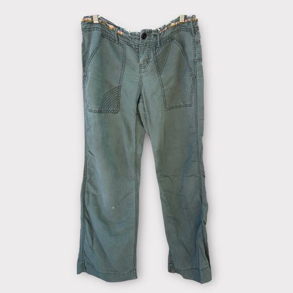 Vintage Y2K Free People Low Slung Baggy Boho Grunge Army Green Utility Pants 8 - Picture 4 of 15